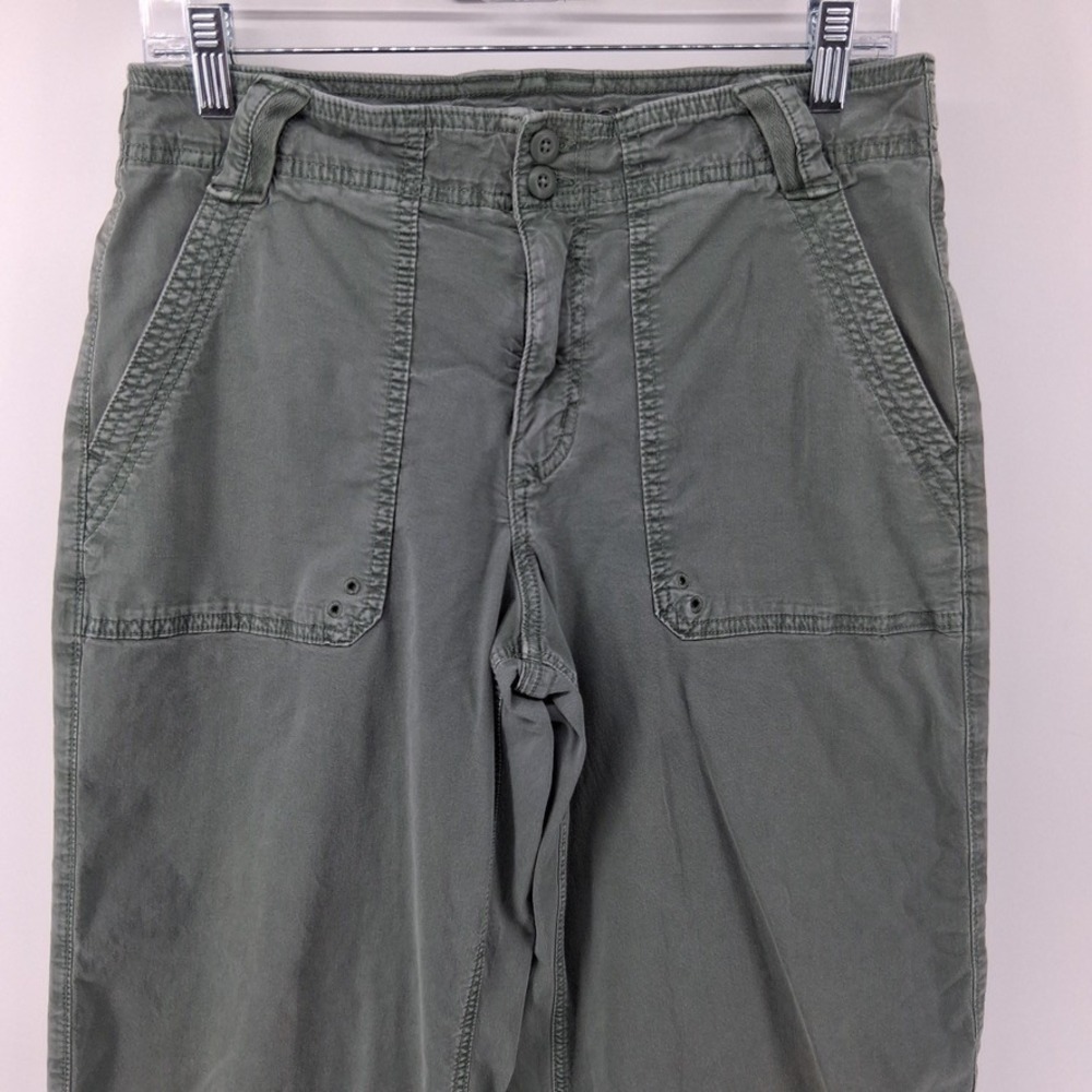 American Eagle Wide Leg Utility Trouser Pants Womens 32x30 Size 8 Olive Green - Picture 2 of 7